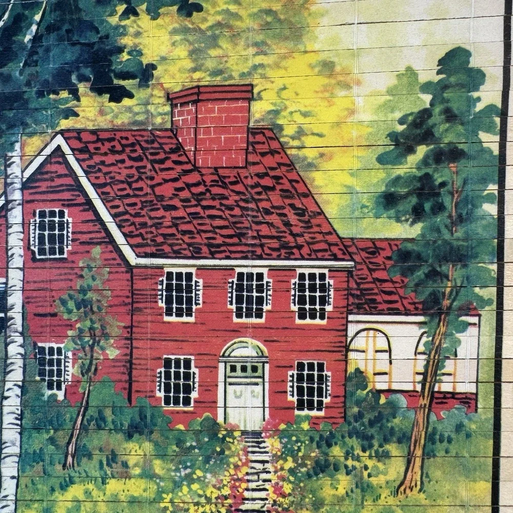 Vtg 1981 Bless This House wooden wall scroll farmhouse cottage decor‎